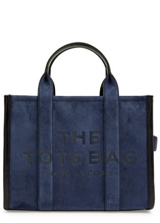 Marc Jacobs The Tote Medium Suede Tote - Navy - One Size