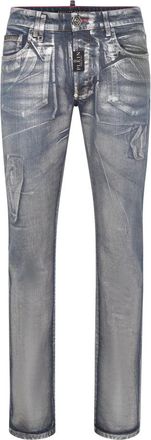 Philipp Plein Denim Broek Super Straight Cut - Heren - Regular Fit Jeans - Blauw - W29 - Denim - Jeans