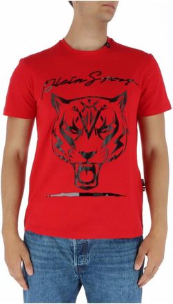 Plein Sport Hombre, Camisetas, Rojo, Talla: S