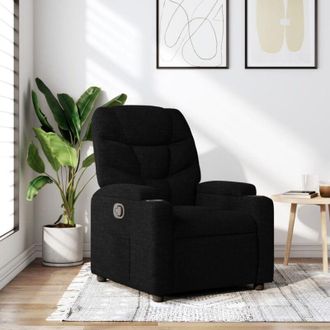 vidaXL Sill&oacute;n Reclinable De Tela Negra Vidaxl
