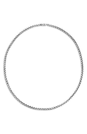 John Hardy Legends Box Chain Necklace in Silver at Nordstrom, Size 72 In