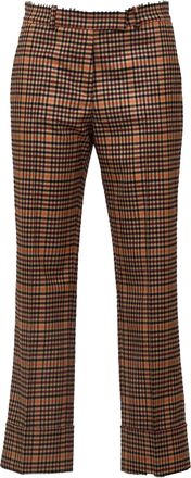 Ql2 Quelledue Maura Z Checkered Cuffed Straight-Leg Pants