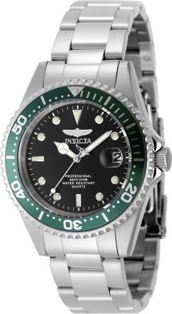 Invicta Pro Diver 48725 Heren Horloge - Quartz Uurwerk - Roestvrij Staal met zwarte Wijzerplaat - 37mm