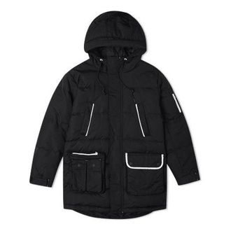 Converse Down Mid Length Jacket Asia Sizing Black 10019988-A01