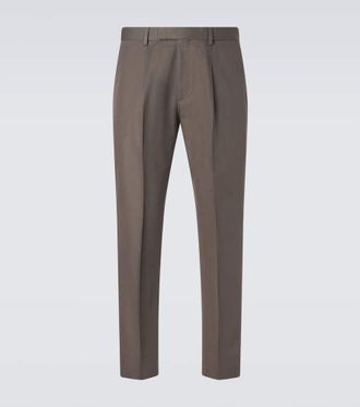Ermenegildo Zegna Cotton and linen straight pants