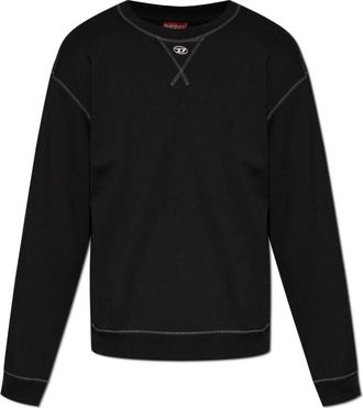 Diesel S-Norm-Tr Sweatshirt - Heren - Sweatshirts - Zwart - L - Katoen - Hoodies & sweatvesten