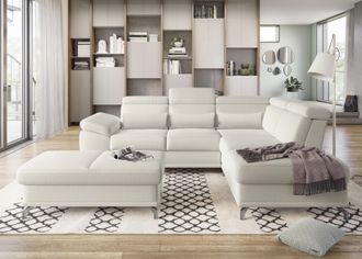 Sit&more Ecksofa &raquo;Cabrio L-Form, B: 274 cm, mit Sitztiefen-, Arm- & Kopfteilverstellung&laquo; 3 Nierenkissen, Federkern, optional Bettfunktion und Stauraum