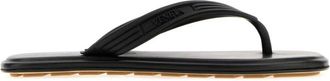 Bottega Veneta Black Solid Sampieri Slippers