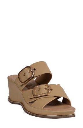 Good Choice Shoes Olana Platform Wedge Slide Sandal in Gold at Nordstrom Rack, Size 8.5