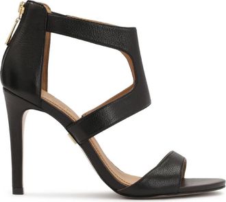 Kazar Sandalen met een rits op een ingebouwde hak - Dames - Sandalen met hakken - Zwart - 36 EU - Leer - Schoenen