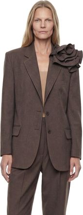 Magda Butrym Linen Flower Blazer