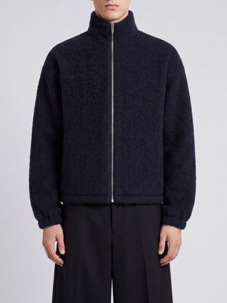 Jil Sander Cappotto corto in misto lana con chiusura a zip e collo alto
