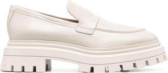 Stuart Weitzman almond-toe leather loafers - women - Leather - 40,5 - Neutrals