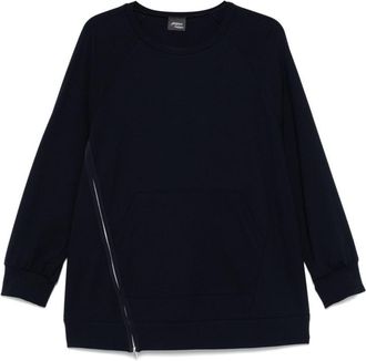 Marina Rinaldi Blue Rabat Crew-Neck Sweatshirt