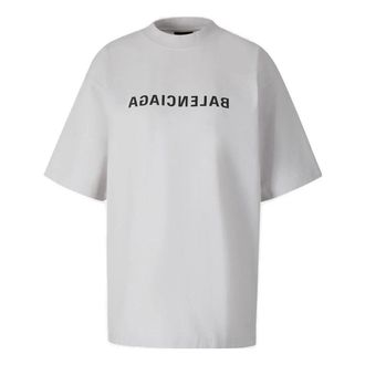 Balenciaga Mirror Balenciaga T-Shirt Medium Fit White 764235TNVR2-9784