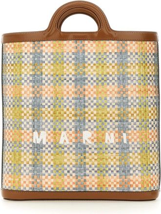 Marni Woven Tropicalia Bag With Calf Leather Trim