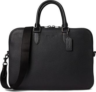 Coach Gotham Slim Briefcase Backpack Bags Black, Leather/Polyester