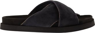 Fabiana Filippi platte su&egrave;de sandalen met gekruiste bandjes