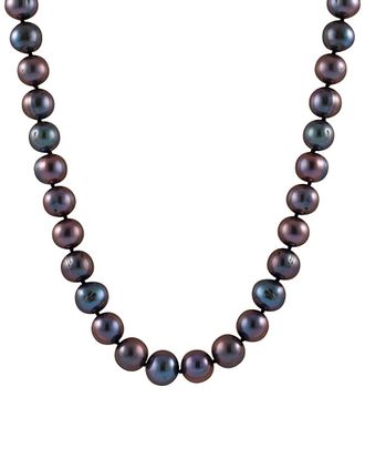 Splendid Pearls Rhodium Plated Silver 9-10Mm Freshwater Pearl Necklace