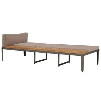 vidaXL Sun Lounger with Cushions Solid Acacia Wood Brown, 44249