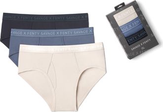 Savage x Fenty Savage Classics 3-Pack Briefs in Taupe/blue/navy at Nordstrom, Size Xxx-Large