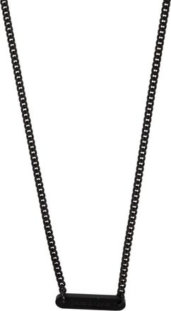 Palm Angels logo plaque necklace - men - Brass - One Size - Black