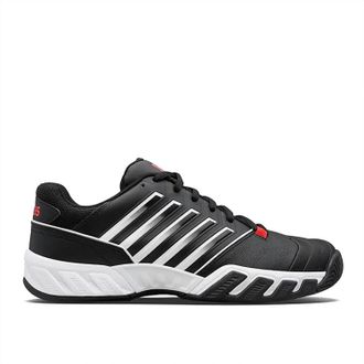 K-Swiss Mens Bigshot Light 4 Shoes In Black/white/poppyred