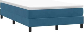 vidaXL Cama Box Spring Sin Colch&oacute;n Azul Oscuro Terciopelo 120x220 Cm Vidaxl