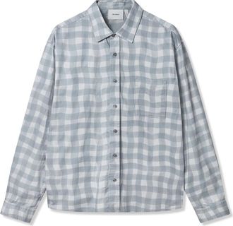 Axel Arigato Distort Gingham Shirt - Heren - Casual Overhemden - Blauw - XL - Katoen - Overhemden