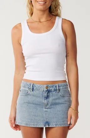 Rip Curl Aggie Hipster Denim Miniskirt in Vintage Blue at Nordstrom, Size Xx-Small