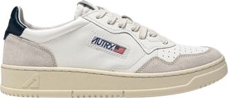 Autry Low-Top Sneakers with Micro-Perforated Toe and Leather Accents