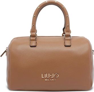 Liu Jo studded-handle tote bag - Brown