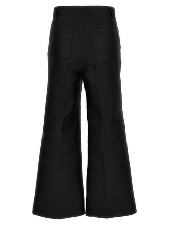 Giambattista Valli Silk-Blend Flared Trousers - Black