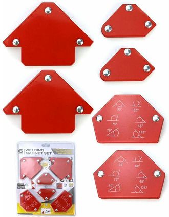 OEM 6 Imanes De Soldadura, Posicionadores Magn&eacute;ticos De Soldadura, &Aacute;ngulos De Soldadura De 30&deg;/45&deg;/60&deg;/75&deg;/90&deg;/105&deg;/120&deg;/135&deg;, Fuerza De Retenci&oacute;n De 6,8 