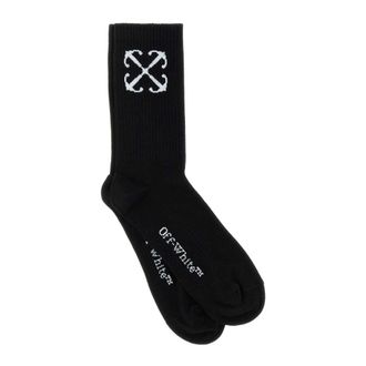 Off-white Socks, male, Black, S, Stretch Cotton Socks