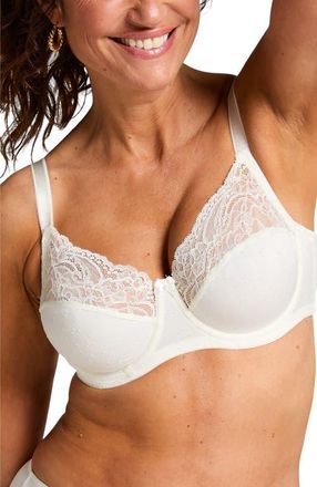 Hunkem&ouml;ller Sophie Non-Padded Underwired Bra in Snow White at Nordstrom, Size 42Ddd