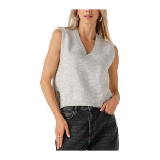 Modstr&ouml;m Tops, Dames, Grijs, XS, Wol, Grijze Vest voor Vrouwen