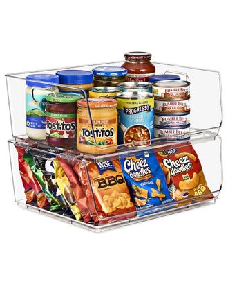 Sorbus Set Of 2 Stackable Storage Bins