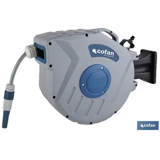 cofan Enrollador C/ Manguera Jard&iacute;n 20m &Oslash;15mm, Enrollador Autom&aacute;tico De Manguera De Riego Para Jard&iacute;n. Cuenta Con Una Longitud De 20 Metros Y Un Di&aacute;metro De