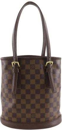 Louis Vuitton Pre-owned Damier Canvas Tote - Dames - Vintage Tas - Bruin - ONE Size - Vintage