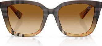 Burberry Be 4487 Square Zonnebril - unisex - Zonnebrillen - Beige - 52 MM - Accessoires