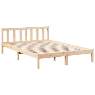 Berkfield Home Decorative Extra Long Bed Frame without Mattress 140x210 cm Solid in Light Tan