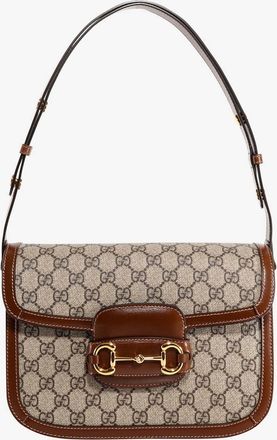 Gucci Borsa a tracolla Gucci Horsebit 1955 in tela spalmata GG - GUCCI - gender_Woman