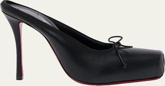 Christian Louboutin 100mm Cassia Leather Ballerina Mule Pumps