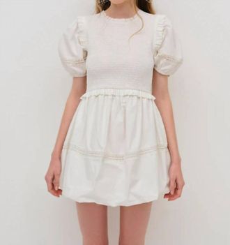 For Love & Lemons Sandy Mini Dress In White
