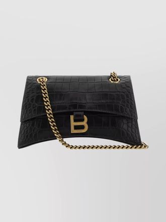 Balenciaga crush small leather shoulder bag