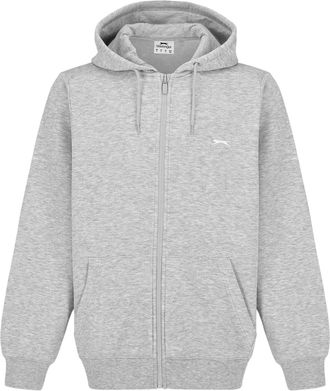 Slazenger Heren Polycotton Full Zip Hoodie (Grijze Mergel)