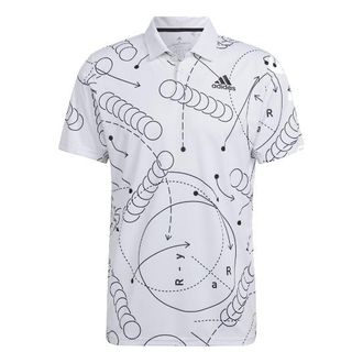 adidas Club Graphic Tennis Polo Shirt White HC8492
