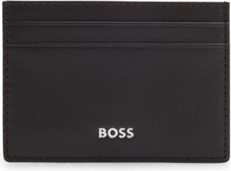 BOSS Logo-print card holder in leather