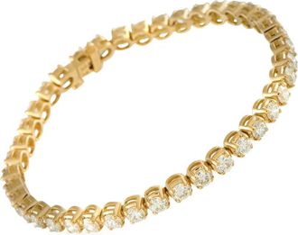 Luxury Bazaar 18K yellow gold diamond tennis bracelet - Goud